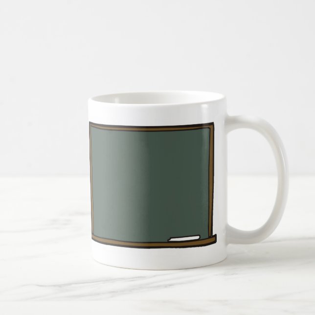 Café Caneca do conselho de giz do professor vazio (Direita)
