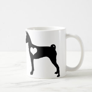 Café Caneca do coração de Basenji