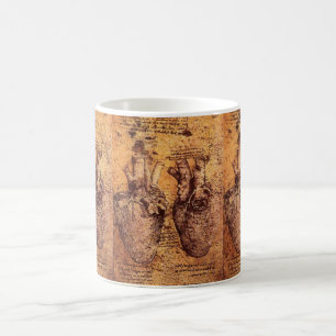 Café Caneca do coração de Leonardo da Vinci
