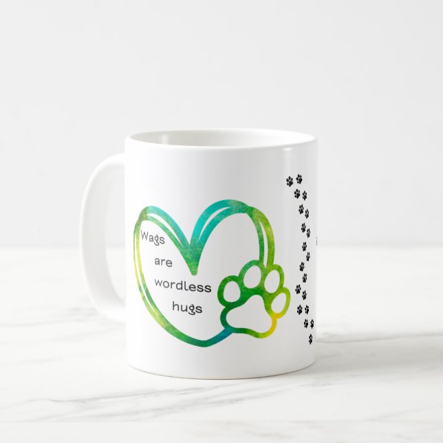 Café Caneca do Coração - Presente de Pet de Verão (Frente Esquerda)