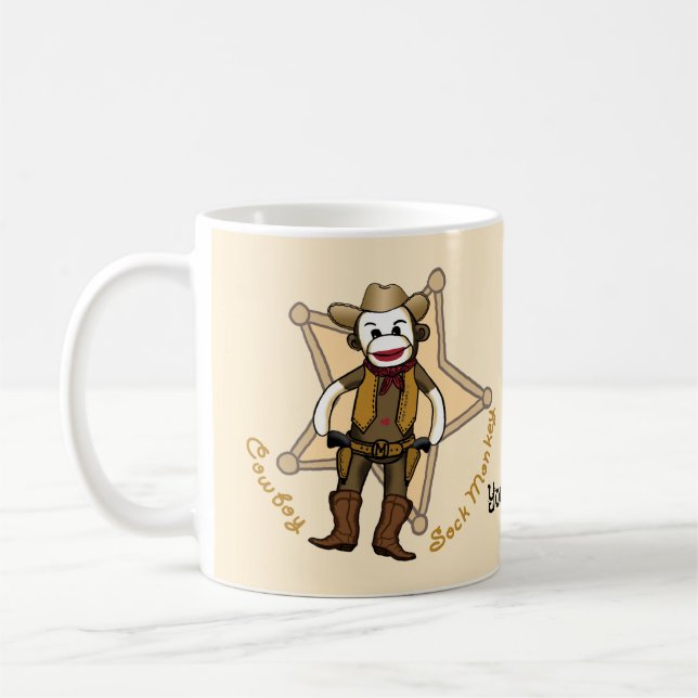 Café Caneca do Cowboy do Macaco de Meia  (Esquerda)