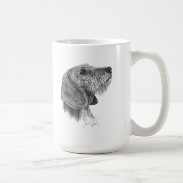 Café Caneca do Dachshund de Wirehair (Direita)
