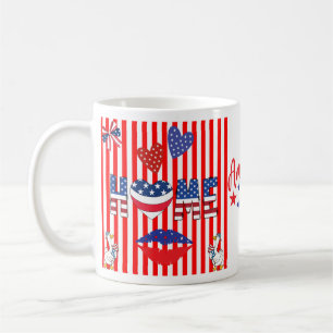 Café Caneca do Dia 4 de Julho dizendo América Vc's
