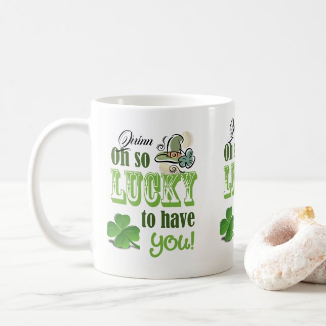 Café Caneca do Dia de São Patrício (Com Donut)