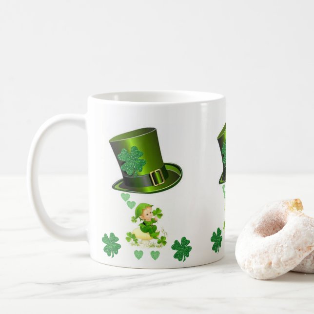 Café Caneca do Dia de São Patrício (Com Donut)
