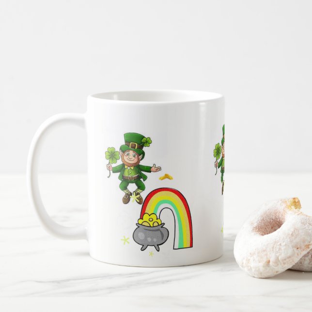 Café Caneca do Dia de São Patrício (Com Donut)
