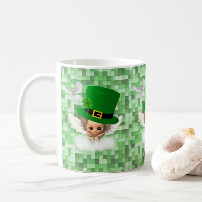 Café Caneca do Dia de São Patrício (Com Donut)