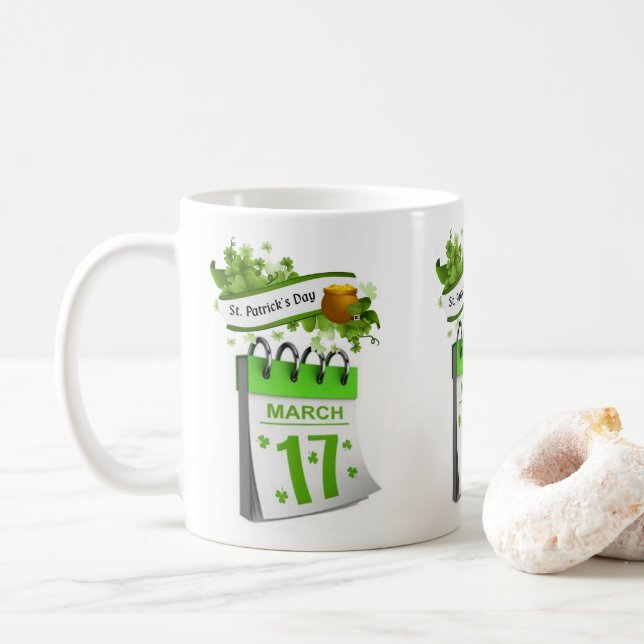 Café Caneca do Dia de São Patrício (Com Donut)