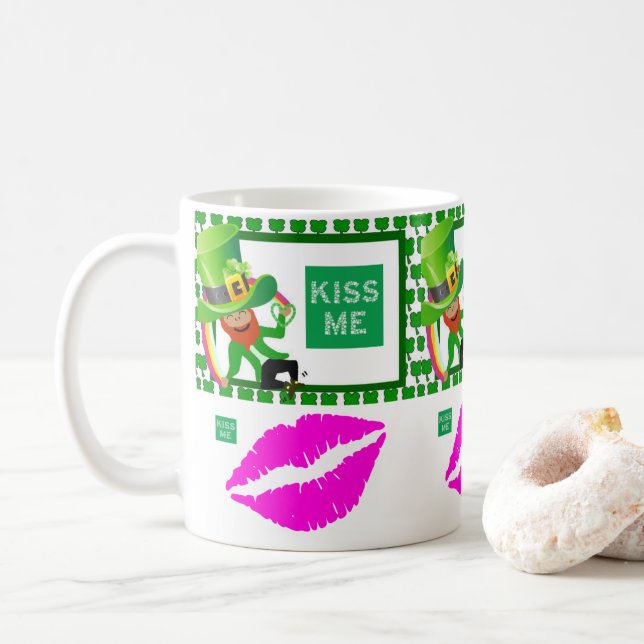 Café Caneca do Dia de São Patrício (Com Donut)