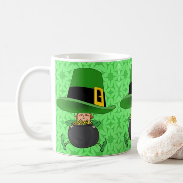 Café Caneca do Dia de São Patrício (Com Donut)