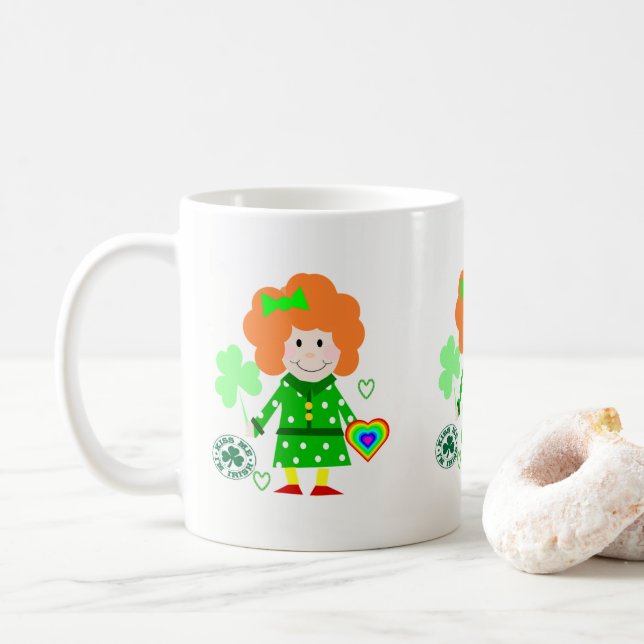 Café Caneca do Dia de São Patrício (Com Donut)