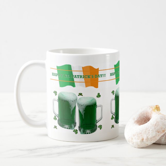 Café Caneca do Dia de São Patrício (Com Donut)