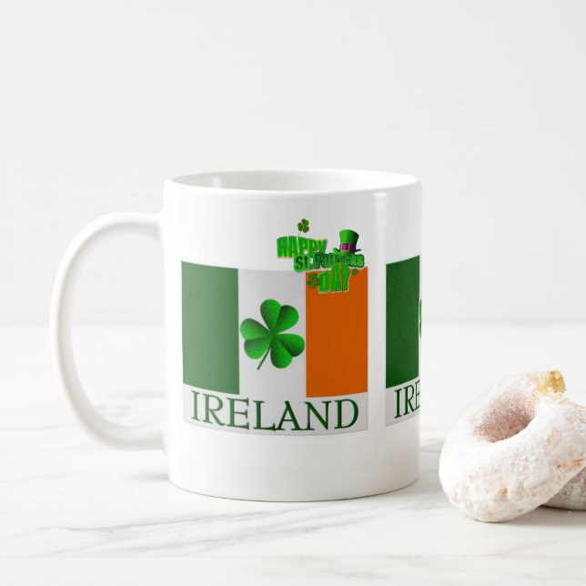 Café Caneca do Dia de São Patrício (Com Donut)