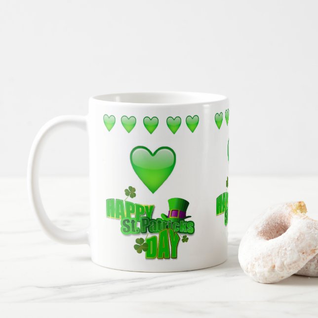 Café Caneca do Dia de São Patrício (Com Donut)