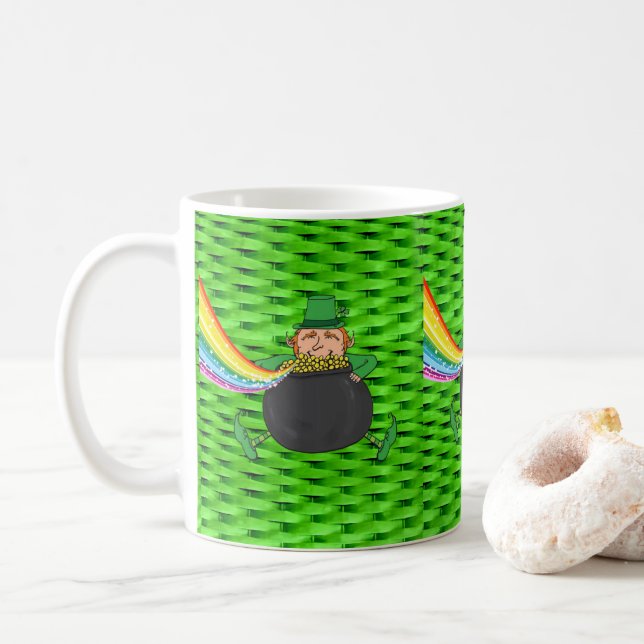 Café Caneca do Dia de São Patrício (Com Donut)