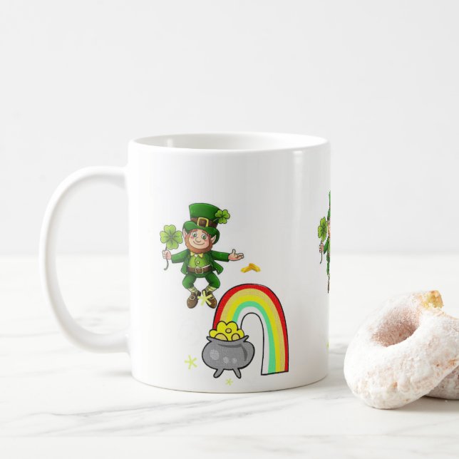 Café Caneca do Dia de São Patrício (Com Donut)