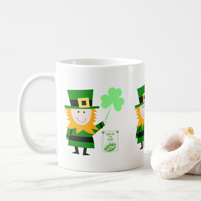 Café Caneca do Dia de São Patrício (Com Donut)