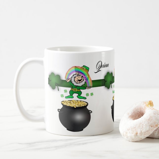 Café Caneca do Dia de São Patrício (Com Donut)