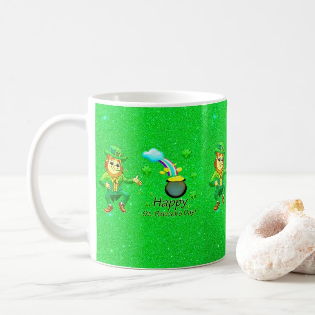 Café Caneca do Dia de São Patrício (Com Donut)