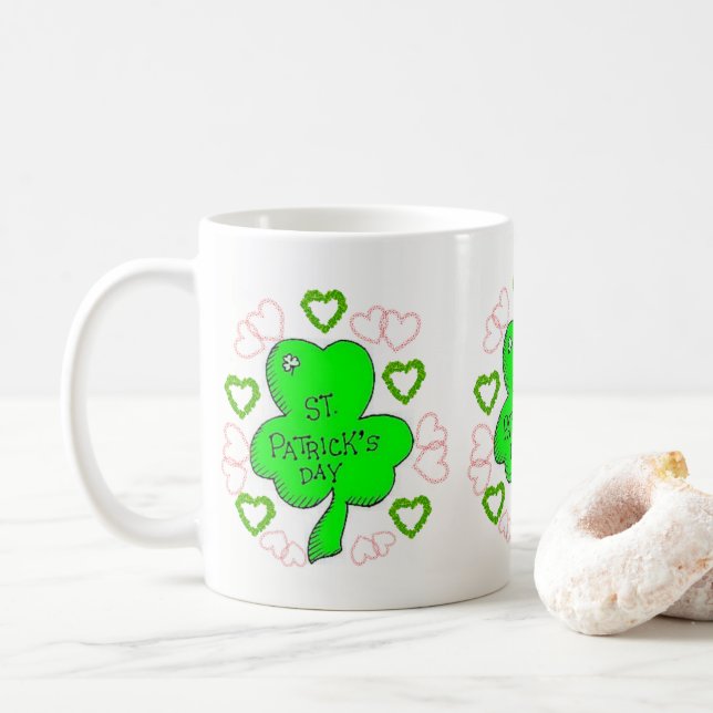 Café Caneca do Dia de São Patrício (Com Donut)