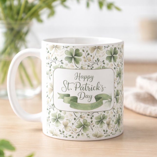 Café Caneca do Dia de São Patrício com Trevo de Água |  (Criador carregado)