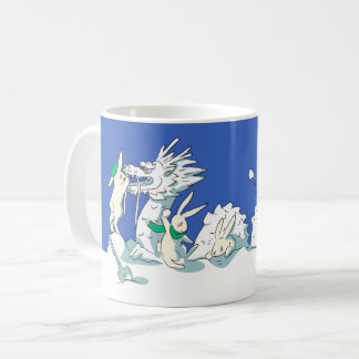Café Caneca do Dragão de Neve e Coelhos