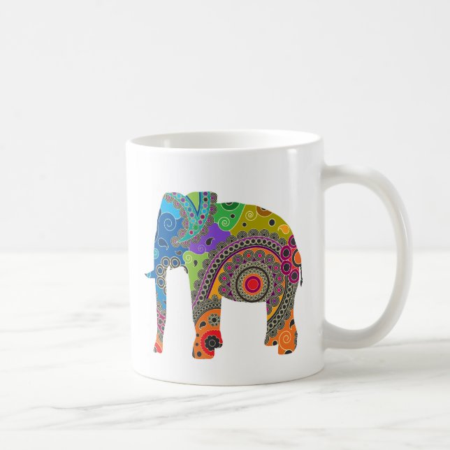 Café Caneca do elefante de Paisley (Direita)