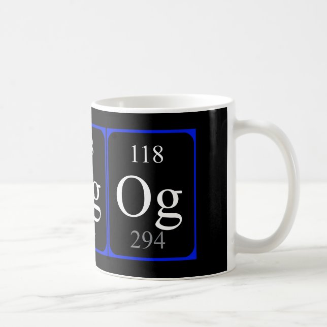 Café Caneca do elemento 118 - preto de Oganesson (Direita)