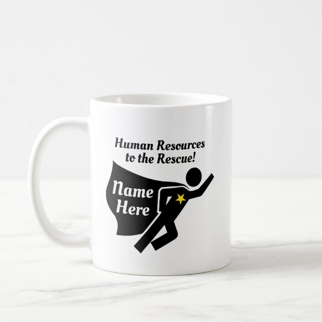 Café Caneca do Escritório de Recursos Humanos Super-her (Esquerda)