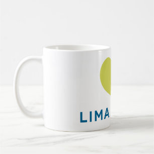 Café Caneca do feijão do logotipo do design de LIMA