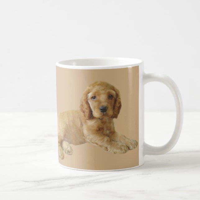 Café Caneca do filhote de cachorro de cocker spaniel (Direita)