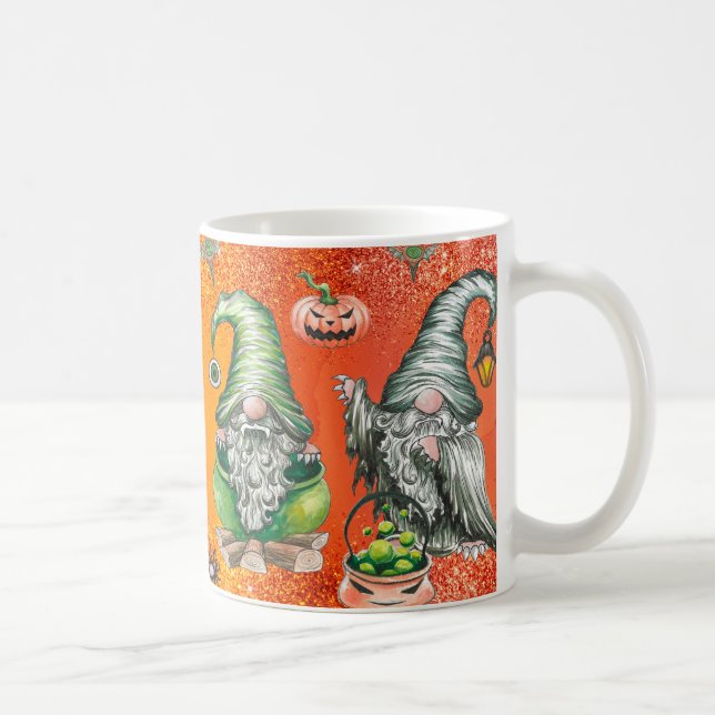 Café Caneca do Gnome de Halloween (Direita)