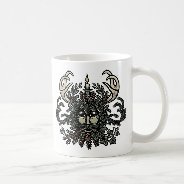 Café Caneca do homem verde de solstício de inverno (Direita)