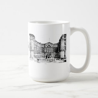 Café Caneca do hospital de Middlesex (preto & branco)