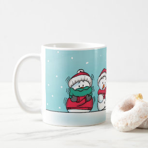 Café Caneca do inverno do boneco de neve - design de