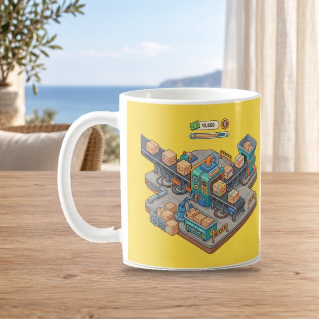 Café Caneca do Jogo Tycoon de Embalagem Isométrica da F (Criador carregado)