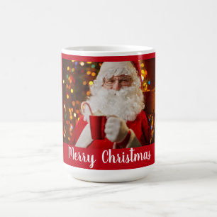 Café Caneca do jumbo de Papai Noel do Feliz Natal