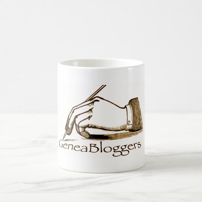 Café Caneca do logotipo de GeneaBloggers (Centro)