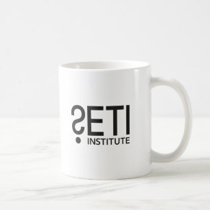 Café Caneca do logotipo de SETI com equação de Drake