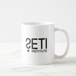Café Caneca do logotipo de SETI com equação de Drake