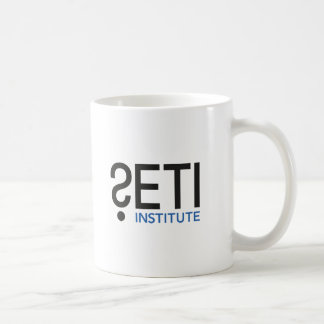 Café Caneca do logotipo de SETI com equação de Drake