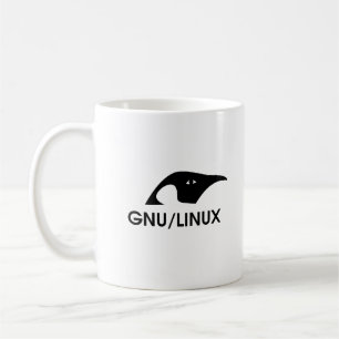 Café Caneca do logotipo do pinguim de GNU/Linux com