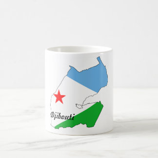 Café Caneca do mapa da bandeira de Djibouti