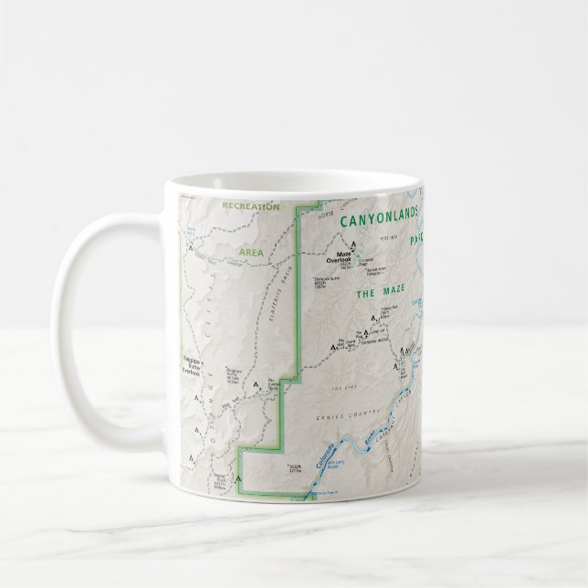 Café Caneca do mapa de Canyonlands (Utá) (Esquerda)