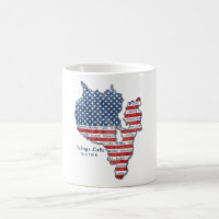 Caneca do mapa de Maine do lago Sebago