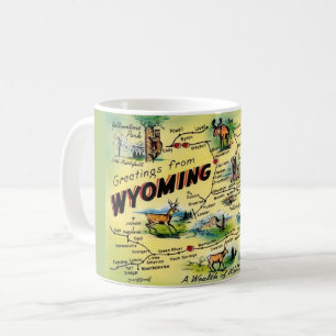 Café Caneca do Mapa de Wyoming