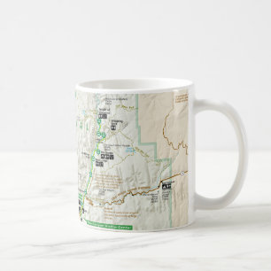 Café Caneca do mapa do parque nacional de Zion (Utá)
