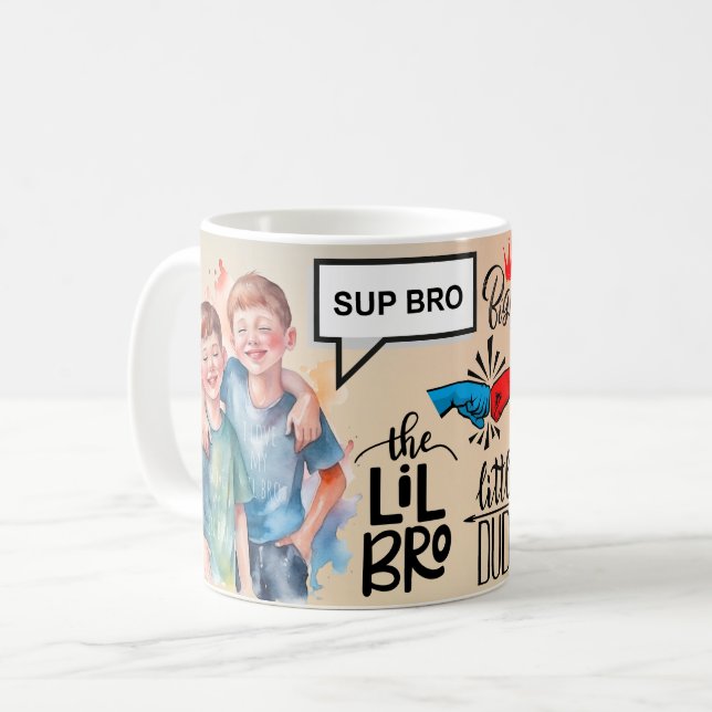 Café Caneca do Melhor Irmão com Mensagem de Amor Sincer (Frente Esquerda)