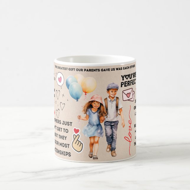 Café Caneca do Melhor Irmão com Mensagem de Amor Sincer (Centro)