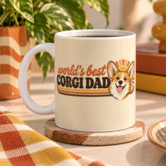 Café Caneca do Melhor Pai de Corgi do Mundo | Pai de Ca